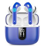 Ear Buds Wireless Earbuds, 50Hrs Playtime Bluetooth Earphones, Bluetooth Headphones 5.3, In Ear with 4 ENC Call Noise Cancelling Mics, Bass Boost 85%, Earbuds IPX7 Waterproof, USB-C(Dark Blue)