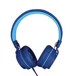 TALK WORKS Corded Headphones for Kids - Over Ear Headphones for Home, School, and Gaming - Lightweight, Portable, Cushioned Earcups, and Adjustable Headband - Comes in Fun Colors - One Size, Blue