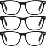 Wise Eyewear 2 Pack Bulk Multi Focus 3 Power Progressive Reading Glasses - No Line (3 Pack Black, 2.50)