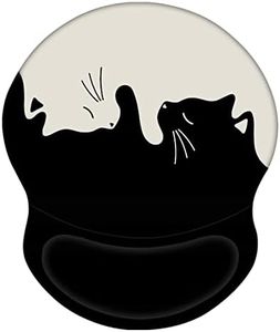 AOKSUNOVA Alfombrilla de ratón ergonómica con cojín de gel, diseño de gato
