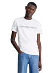 Calvin Klein Jeans Men's CORE INSTITUTIONAL Logo Slim TEE J30J322552 S/S T-Shirts, White (Bright White), M