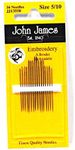 John James Embroidery Needles Assorted Sizes 5/10