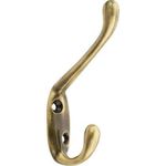 Decohooks 469498 Hat, Coat & Robe Hook in Antique Brass Finish Door & Wall Mountable Single Pack