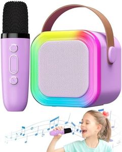 Karaoke Machine for Kids Microphone Wireless Toys Gifts for Teen Girls Age 5-7 Birthday for Kids 4 5 7 9 6 8 10 Year Old Ideas (Purple)