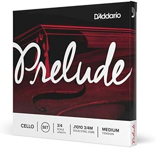 (3/4 Scale) - D'Addario Prelude Cello String Set, 3/4 Scale, Medium Tension