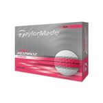 TaylorMade 2025 Golf Tour Response Stripe White/Pink Golf Balls