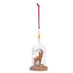 Disney Store Official Bambi and Mother Legacy Hanging Ornament, Sculpted Design, Traditional Home, Outdoors Winter Decoration