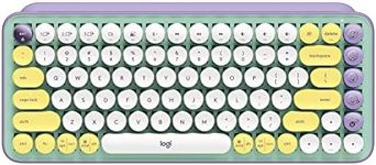 Logitech POP Keys Mechanical Wireless Keyboard with Customisable Emoji Keys, Durable Compact Design, Bluetooth or USB Connectivity, Multi-Device, OS Compatible - Daydream Mint