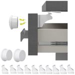 10 Pack Child Safety Magnetic Cabinet Locks with 2 Keys,No-Drill Baby Proofing Locks to Childproof Cabinets & Drawers,Easy Installation