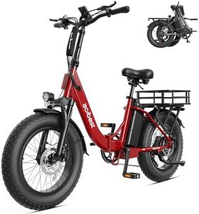 ACTBEST Mars Plus Foldable Electric Bike for Adults-1800W Peak Motor, 20"×4.0" Fat Tire Step-Through Folding Ebike with 48V 20Ah 960Wh Large Removable Battery, Up to 85+ Miles Range(Rear Basket)