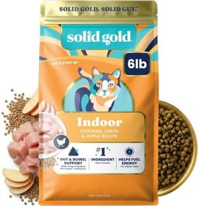 Solid Gold High Protein Dry Cat Food - Grain Free & Gluten Free Chicken Cat Dry Food w/Probiotics for Gut Health & Digestion - High Fiber & Omega 3 - Low Carb Kibble for All Ages - 6LB