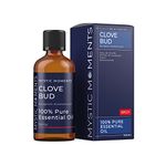 Mystic Moments | Clove Bud Essential Oil 100ml - Pure & Natural Oil for Diffusers, Aromatherapy & Massage Blends Vegan GMO Free