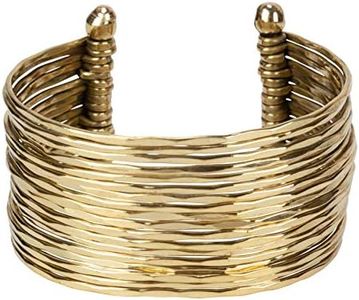 SPUNKYsoul New! Boho Metal Cuff Bangle Bracelets for Women in Silver Gold or Multi Toned Copper l Collection (Gold 18 Line)