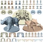 House of Bodian Mythical Heroes Forest/Swamp Edition - 90 Pcs in 16 Designs - Mini Figure Set for RPGs - Creatures and Monsters - Suitable Size for DND