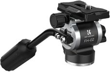 K&F Concept Fluid Head，Silky-Smooth (Exclusive Damping), Compact(310g),Stable Tripod Fluid Head for pan and tilt,Arca Swiss-Compatible Fluid Head Mount, max Load 6.61lb/3kg.