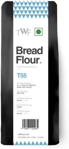 TWF Bread Flour T55 - Premium Unbleached Flour for Breads, Buns & Pizzas | Ideal for Home Baking | Bake Perfect Breads Everytime | 1kg |