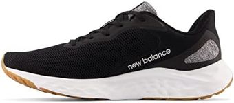 New Balance Men's Fresh Foam Arishi V4 Sneaker, Black with Silver Metallic and Gum, 10 US