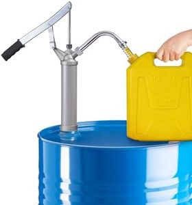 Faitio 55 Gallon Drum Pump, All-Aluminum Lever-Action Barrel Pump, Fuel Transfer Barrel Pump for Diesel, Kerosene, Hydraulic Fluid, Rotary Siphon Oil Pump for Machinery Use, Fits 5–55 Gallon Drums