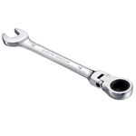 KATUR 16mm Ratcheting Wrench Set Flexible Pivoting Head Ratchet Combination Spanner Wrench Chrome Vanadium Steel Metric Tool (16mm)