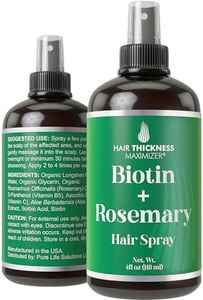 Biotin + Rosemary Oil Spray For Hair Growth. With Longsheng Rice Water. Vegan, Leave In Conditioner Serum For Women, Men. Thickening, Moisturizing, Strengthening Scalp Treatment For Dry, Weak Hair