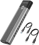 LENTION USB C & A to NVMe M.2 SSD Enclosure, USB 3.1 Gen 2 M Key, B&M Key Hard Drive Adapter, Supports M.2 SSD Size 2280/2260/2242/2230, Compatible Mac OS, Windows, Chrome OS, More(CB-C9s, Space Gray)