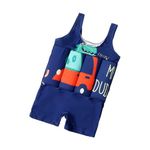 Generic Baby Float Suit Toddler Floating Swimsuit Removable Buoyancy Sticks for Boys Toddler Girl Swim Shorts (Blue, 3-4 Years)