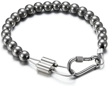 FUNNANS Flag Pole Beaded Retainer Ring, Adjust Length 304 Stainless Steel FlagPole Weights for Bottom Retainer Rings to Keep Flag Close to Pole for Internal External Halyard