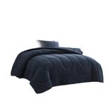 Maple&Stone Double Bed Comforter Set, 7 Pieces Bed in a Bag Double/Full with Comforter, Sheets, Pillowcases & Shams, Bedding Set Double, Navy