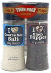 I Love Sea Salt and Black Pepper Picnic Travel Grinder Set