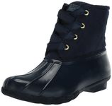 Sperry Women's Saltwater Seasonal Rain Boot, Navy Eyelet, 9.5