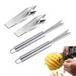 4Pcs Pineapple Eye Remover, Pineapple Cutter Tool for Home Kitchens and Outdoor Activities, Multifunctional Fruit Slicer Corer for Peel Peeler Pinapple Cut Kitchen Tools and Accessories