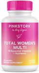 Pink Stork Women's Multivitamin - 19 Vitamins & Nutrients for Hair, Skin, & Nails, Bone Health, Energy, Immune Support - Iron, Zinc, B6, B12 & More - 30 Capsules (Packaging May Vary)