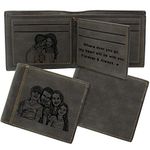 Personalised Wallets Custom Engraved Photo Wallet for Men Dad Husband, Personalised Gifts