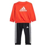 adidas Unisex Baby Badge of Sport Jogger Set, Bright Red / White, 18-24 Months