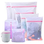 8 Pack Laundry Bag for Delicates, Durable Mesh Laundry Bags with Premium Zipper, Clothing Washing Bags for Delicates for Blouse Jacket Stocking Underwear Travel