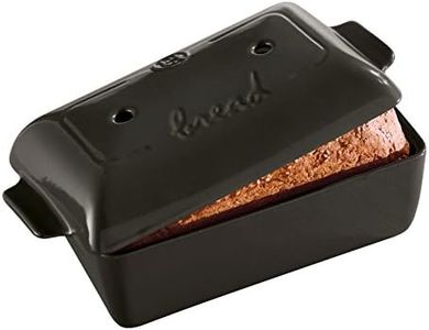 Emile Henry Bread Loaf Baker, Ceramic, Charcoal, 24x15x12.5 cm