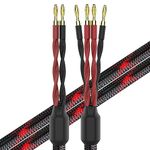 k4B-2B Bi-Wire Speaker Cable (2 Banana Plugs - 4 Banana Plugs), 1pair Set (Total 12banana Plugs), k4B-2B (4M(13.12ft))