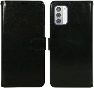 Zase Design for Nokia G310 5G (2023) Wallet Phone Case Professional Pouch Slim Fit Flip Folio PU Leather Magnetic Lock Closure w/Kickstand ID Card Slot Wrist Strap (Luxury Black)