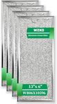 WZKO Microwave Grease Filter - Premium 4 Piece for W.hirlpool, S.amsung, G.E, L.G Replacement Microwave Filter, Size 13 x 6 inches