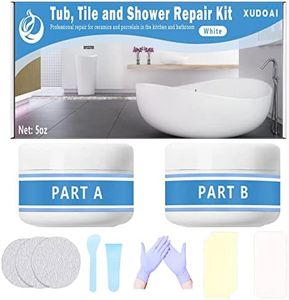 Bathtub Repair Kit 5oz White for Repairing Bathtubs, Ceramic Tiles & Acrylic Repair Kit for Porcelain, Fiberglass, Ceramics, Sinks, Porcelain Countertops Cracks, Holes, Scratches