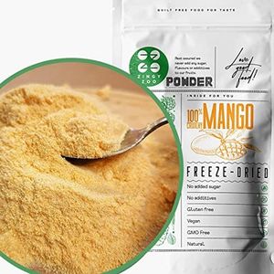 Liofilizado Mango Fruta en Polvo | Mango Fruta Fresca Mango Deshidratado | Natural Fruta Deshidratada Sin Azucar | Freeze Dried Mango Fruit Powder | Gefriergetrocknete Mangopulver ZingyZoo (100g)