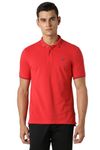 Van Heusen Men's Regular Fit Polo T-Shirt (VSKPWRGFV09218_Cardinal Red L)