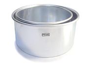 Prime Bakers and Moulders Aluminium Cake Baking pan Set of 2 Pieces -5,6 inch Diameter and 4 inch Depth