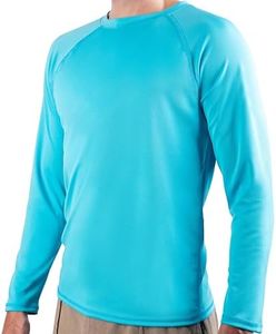 Kanu Surf Men's Standard Long-Sleeve Rashguard, Blue, Small