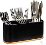 DAILY RITMO® Black Countertop Silverware Holder