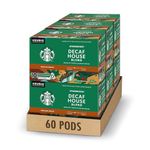 Starbucks House Blend Decaf K-Cups, Single Serve Keurig Compatible Coffee Pods, For Keurig Brewers - 60 Capsules