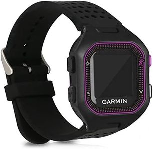 kwmobile Strap Compatible with Garmin Forerunner 25 (L - 40 x 47 x 13.9 mm) Strap - Replacement Silicone Watch Band - Black