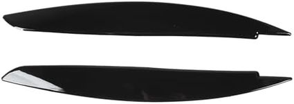 Front Headlight Eyebrows, Pair Headlight Eyelid Headlamp Eyebrow Strip Trim for 1 Series E81 E82 E87 E88 2006‑2013, Headlight Trim Covers (Glossy Black)