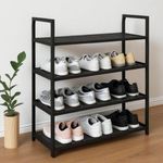 SNKR ESSENTIALS Metal Shoe Rack for Home, Adjustable & Stackable Waterproof Open-Tier Shoe Rack DIY Multi-Purpose Portable Carbon Steel Shoe Stand for Closet Entryway