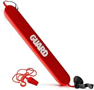 ASA Techmed 50 Inch Lifeguard Rescue Tube for Home and Commercial Use - Ideal for Lifeguard and Personal Pool - Includes Matching Whistle